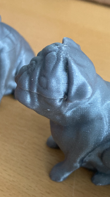 3D printet hund, hvor noget er gået galt i printprocessen