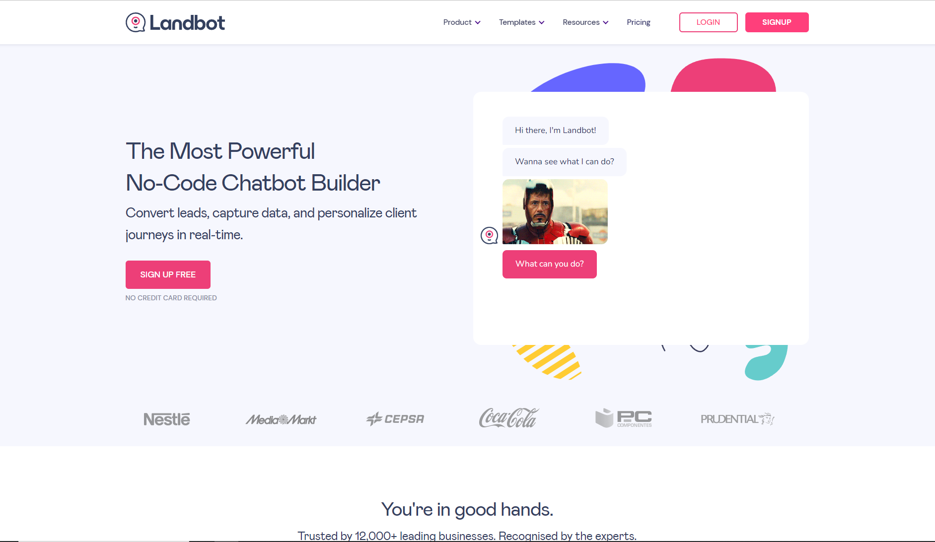 Chatbot-programmet Landbot har en gratis version, der er let at gå til