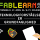 Plakat til FabLearnDK 2023 med titlen Teknologiforståelse er Grundfaglighed